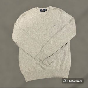 Vineyard Vines men’s cashmere XS pull-over gray v-neck sweater